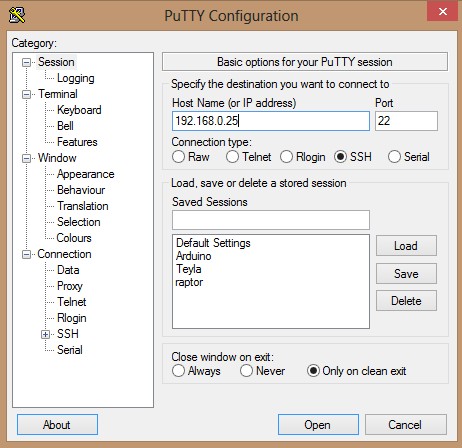 PuTTy SSH and Telnet client