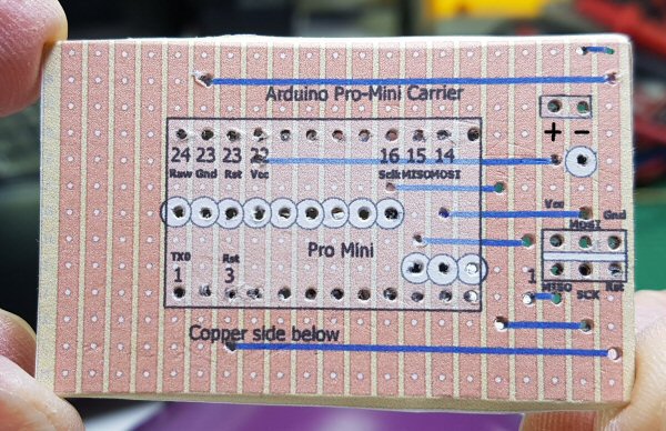Arduino Pro-Mini carrier layout