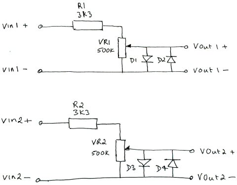 Circuit diagram of the scope probe