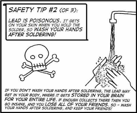 Safety tip Lead is poisonous